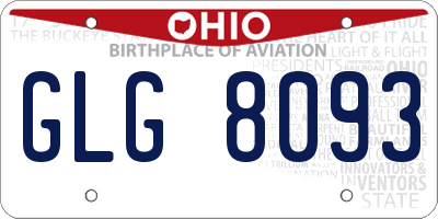 OH license plate GLG8093