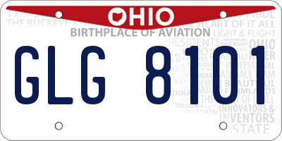 OH license plate GLG8101