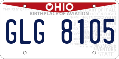 OH license plate GLG8105