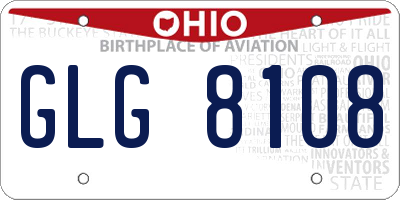 OH license plate GLG8108