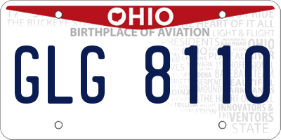 OH license plate GLG8110