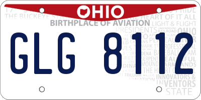 OH license plate GLG8112