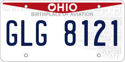 OH license plate GLG8121