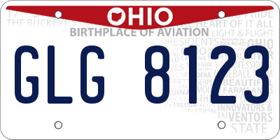 OH license plate GLG8123