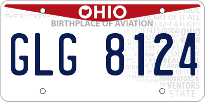 OH license plate GLG8124