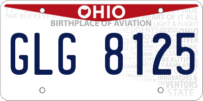OH license plate GLG8125