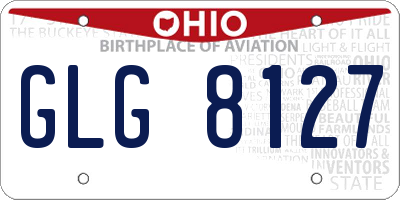 OH license plate GLG8127