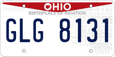 OH license plate GLG8131