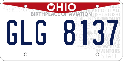 OH license plate GLG8137