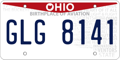 OH license plate GLG8141