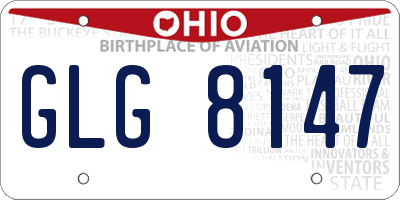 OH license plate GLG8147