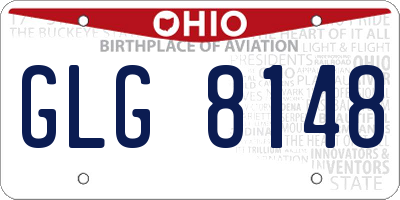 OH license plate GLG8148