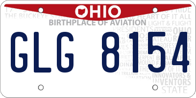 OH license plate GLG8154