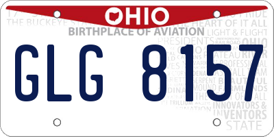 OH license plate GLG8157