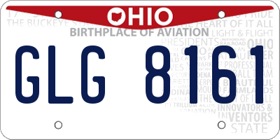 OH license plate GLG8161