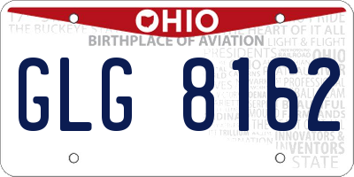 OH license plate GLG8162