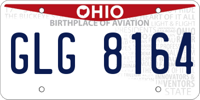 OH license plate GLG8164