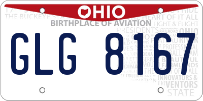 OH license plate GLG8167