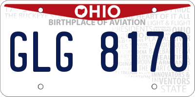 OH license plate GLG8170