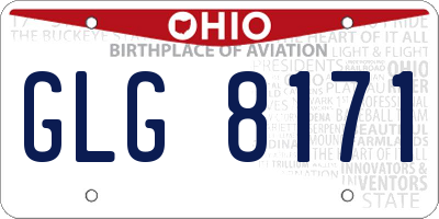 OH license plate GLG8171