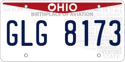 OH license plate GLG8173