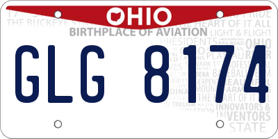 OH license plate GLG8174