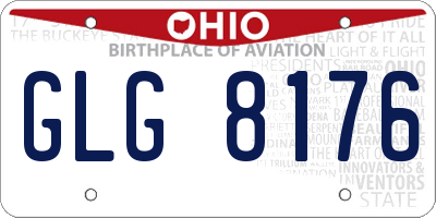 OH license plate GLG8176