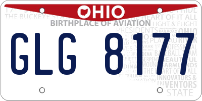 OH license plate GLG8177