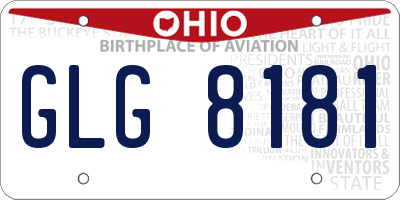 OH license plate GLG8181