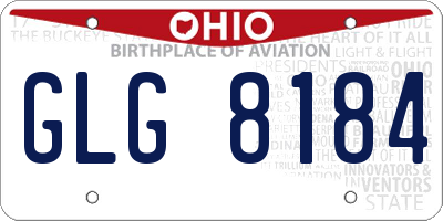 OH license plate GLG8184