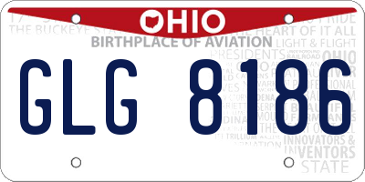OH license plate GLG8186