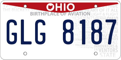 OH license plate GLG8187