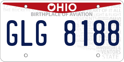 OH license plate GLG8188
