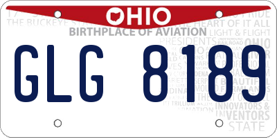 OH license plate GLG8189