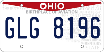 OH license plate GLG8196