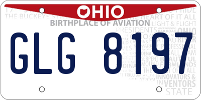 OH license plate GLG8197