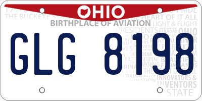 OH license plate GLG8198