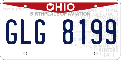 OH license plate GLG8199