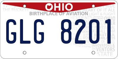 OH license plate GLG8201