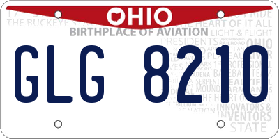OH license plate GLG8210