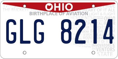OH license plate GLG8214