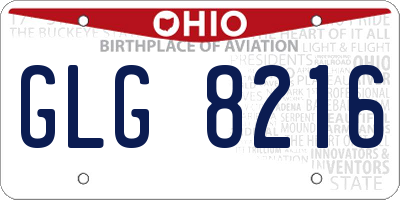 OH license plate GLG8216