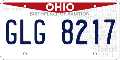OH license plate GLG8217