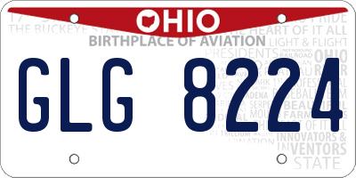 OH license plate GLG8224