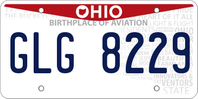 OH license plate GLG8229
