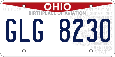 OH license plate GLG8230