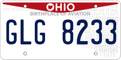 OH license plate GLG8233