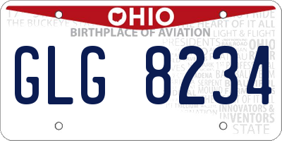 OH license plate GLG8234