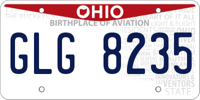 OH license plate GLG8235