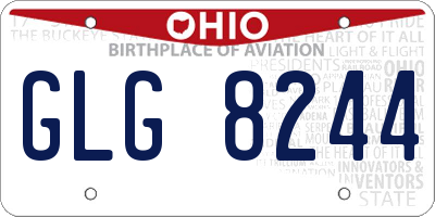 OH license plate GLG8244